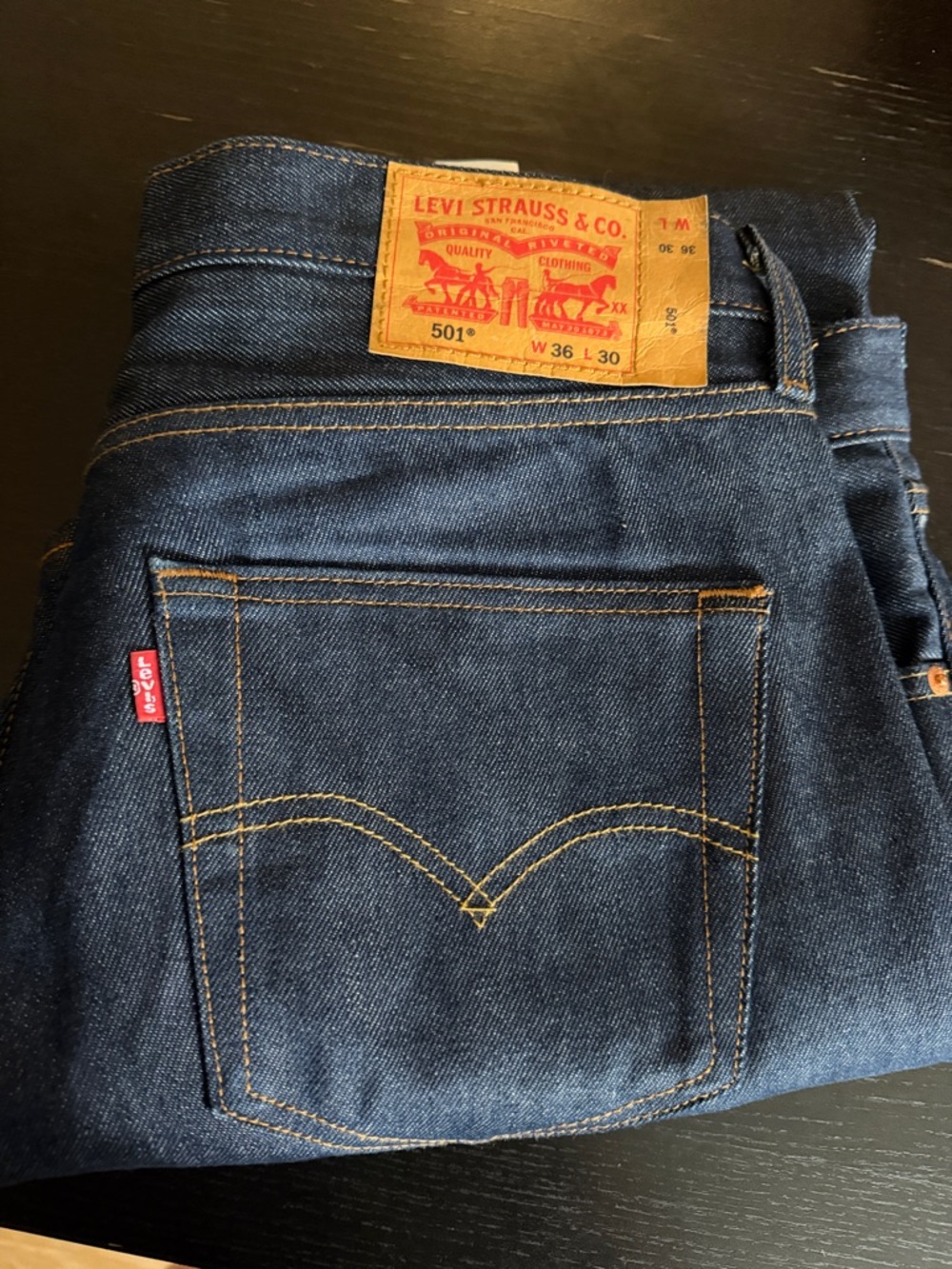 Levi's Straight Fit Indigo Blue 501 Jeans